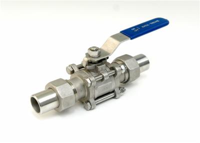 China 1000WOG Stainless Steel Valves Union Butt Weld 3 Piece Stainless Steel Ball Valve for sale