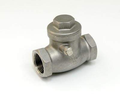 China Female Thread Stainless Steel Valves Screwed End Swing Check Valve for sale