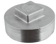 China Square Plug Threaded Stainless Steel Threaded Fittings SS304 Medium for Water for sale