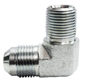 China SAE Hydraulic Adaptor Fittings P/N 2501 37 Degree Male Tube to Male Pipe Elbow for sale