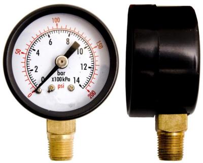 China 40MM Industrial steel bourdon sedeme Pressure Gauge for general applications for sale