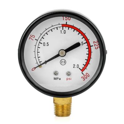 China Calibre de pressão do compressor de ar dos encaixes da virola dobro de Y60 ZG1/4 do”/bomba/água (0~2.0MPa) à venda