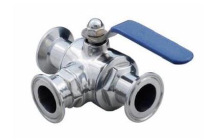 China DN15-DN150 Stainless Steel Sanitary Fittings Clamp tee type ball valve for sale