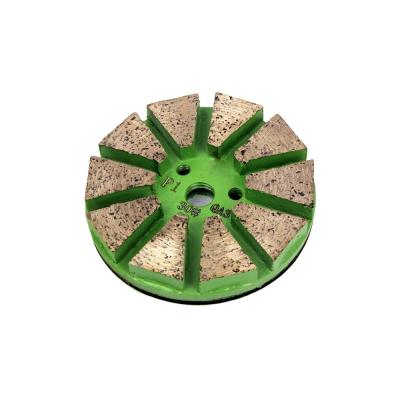 China High Efficiency 3IN Grit 30 Diamond Metal Polishing Pad Grinding 80mm Concrete Floor Protection Thickness 8mm Segment Floor Grinding Sanding Disc for sale