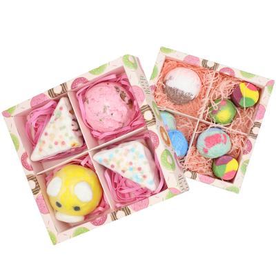 China Bath Cleaning Bombs Wholesale Private Label Organic Custom DIY 4 Shapes Ath Bombs Kids Gift Set Various for sale