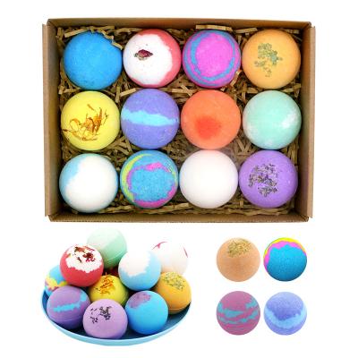 China Bath Cleansing Bombs Custom Natural Ingredients 12 Bath Bomb Organic Bath Bomb Bubble Bath Balls Gift Set for sale