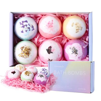 China Bath Cleaning Bombs RTS Flower Wholesale Handmade Dry Bath Bombs Organic Bubble Natural Vegan Gift Sets For Women Bath for sale