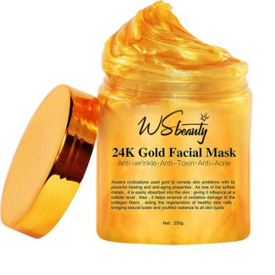 China OEM ODM Face Skin Care Collagen Anti Wrinkle Facial Mask Private Label Moisturizer Pore Remover 24k Organic Anti Aging Gold for sale