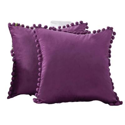 China Luxury Folded Pillow Covers Velvet Tassel Designer Sofa Hotel Throw Pillow Case Decorative Cushion Cover For Promotion for sale