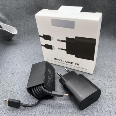 China High Speed ​​For Original Samsung Charger 25W US EU Plug USB Type Adapter + 3A Free Fast Charging Charger TA800 Type C Cable Fast Shipping for sale