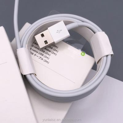 China High Quality System Synchronous 6ft Data IOS USB 2m Charging Cable For iPhone 6 7 8 Original X XS Cable With New Packaging Box for sale