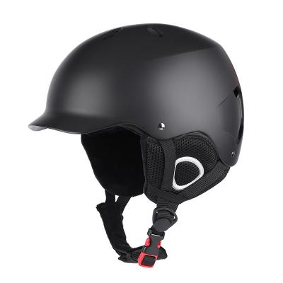 China ABS+EPS FX-312 M L Tournow Helmet Snow Ski Helmet ABS shell soft mold black ENV fast clip earpad helmet with brim for women men for sale