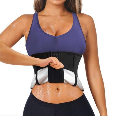 China Antibacterial Double 3 Straps Thigh Trimmer Latex Slimming Corset Private Label Vest Belt Zipper Neoprene Effect Sauna Waist Trainer for sale