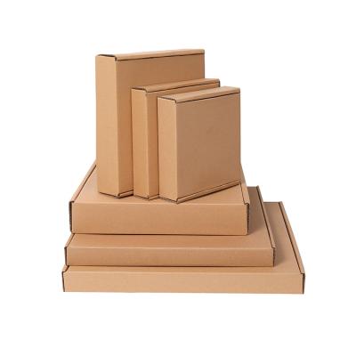 China Recycled Materials Custom Replace Brown Plain Paper Corrugated Mailing Box For Mailing for sale