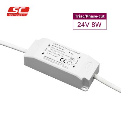 China Dimmable triac transformer led 24v dc 220v ac 350 ma led power supply triac dimming leading edge 12v led driver for sale