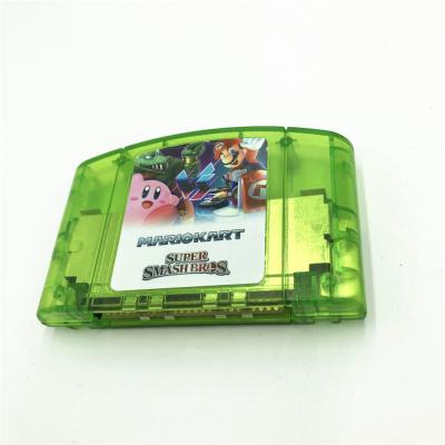 China New Multi Game N64 2 in 1 mariokart + super smash bros for Nintendo 64 games PB-N64010 for sale