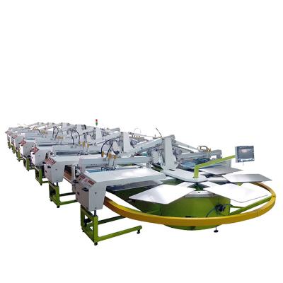 China Full Servo Oval Automatic Screen Printing Machine T Shirt Silk Screen Machine for sale