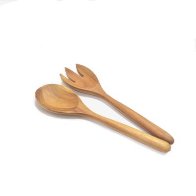 China Eastern Europe Popular Home Use Solid Wood Soup Spoon And Fork Set for sale