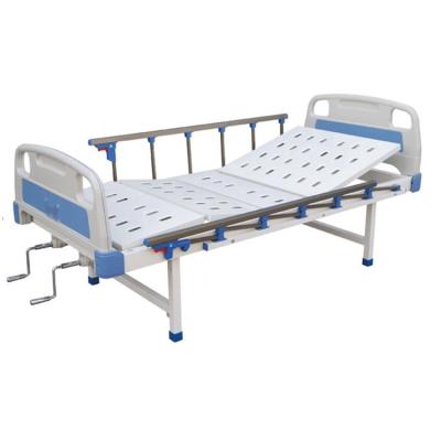 China Hospital Bed Furniture Crank Manual Hospital Bed 2 Medical Adjustable Portable Patients for sale