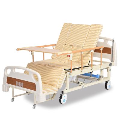 China Multifunctional Hospital Bed Manual Adjustable Elder Home Nursing Medical Hospital Bed With Toilet for sale