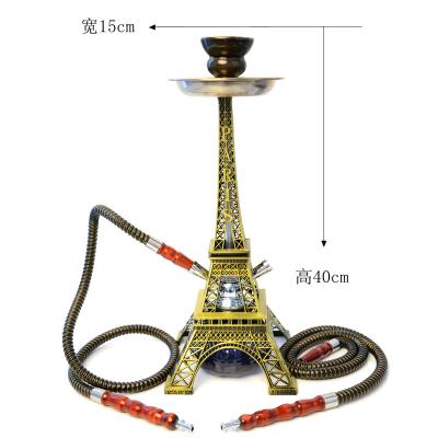 China Eco-friendly YJ luxury arabic hookah set eiffel tower pipe accessories shisha wholesale factory for sale