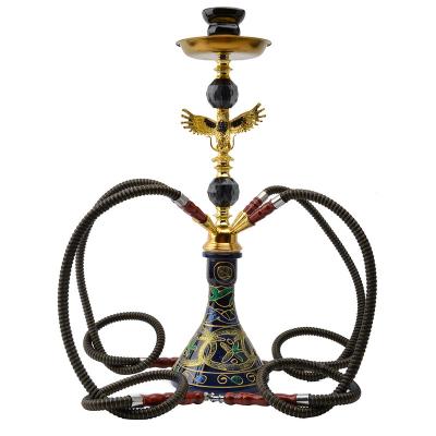 China Eco-friendly YJ wholesale new arabic water full set of medium double tube four tube glass pipe bar shisha for sale