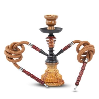 China Eco-friendly YJ wholesale price hookahs coffee color small glass bar portable hookah shisha for sale