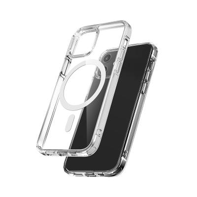 China Factory Supply Shockproof Magnetic iPhone Case For New Phone iphone14 Pro Model Max Clear Case With Real Magnet Ring for sale