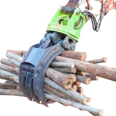 China All Brands Excavator Top Quality Removable Wooden Grab Replaceable Online Support Building Forest Log Loader Grapple Material for sale