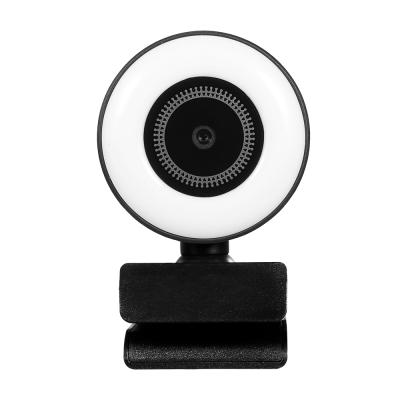 China 1080P Auto Focus USB 2.0 Web Camera with 2K 1080P Auto Focus HD Webcam Web Camera with Microphone Ring Light Computer PC Camera with LED Lamp Webcam for sale