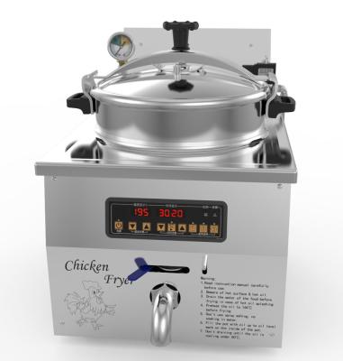 China Kfc MDXZ-16B small countertop meat frying table top electric penny henny electric chicken pressure fryer for sale