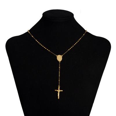 China CLASSIC Popular Catholic Titanium Steel Cross Necklace Stainless Steel God Religious Jewelry for sale