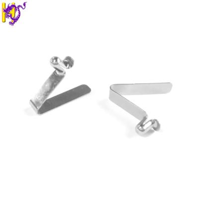 China Flat Stainless Precision Stamping Parts Spring Clip Shrapnel Push Button for sale