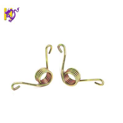 China Carbon Steel Double Hook Torsion Coil Spring Special Shaped With Gold Zinc for sale