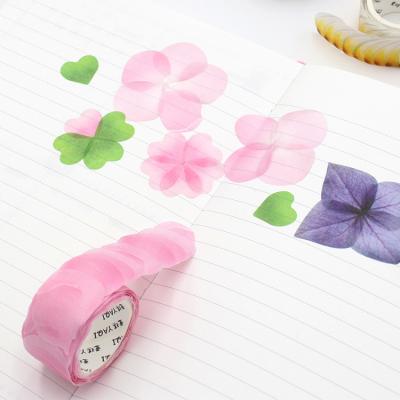 China Professional ANTISTATIC Washi Tape Flower Petal Masking Paper Custom Colorful Self-Adhesive Washi Tape Manufacturer for sale