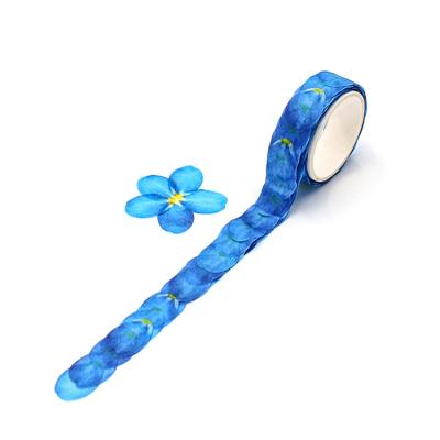 China Various Designs Waterproof Flower Sticker Roll Petal Washi Paper Tape Custom Printed Tape for sale