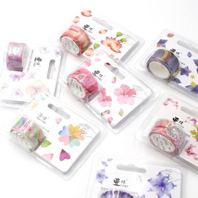 China Waterproof Japanese Petals Paper Tape Flower Washi Tape DIY Craft Tape for sale