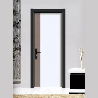 China Easy Non Heavy Modern Core Hollow To Open Latch Front Entry Door Black White Ivory Light Brown Mix Color for sale