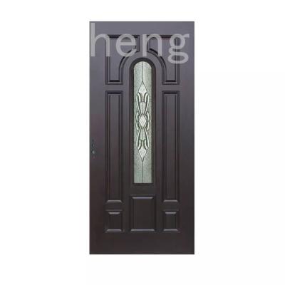 China Sheet Metal Wrought Iron Main Double Doors Modern Exterior Entry Door Designs For Modern House Entry Doors for sale