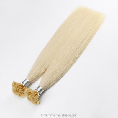 China Cuticle Aligned.No Gray Long Length Virgin Professional U Shape Gold 22 613 1001 Real European Human Gold Blonde I Tip Hair Extensions for sale