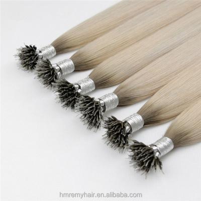 China Cuticle Aligned.No Gray Free Sample Italian Keratin Pre Bonded Remy Hair Deep Loose Wave Curly Nano Tip V Tip Remy Hair Full Cuticle Aligned Real Hair for sale