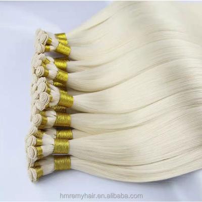 China Cuticle Aligned Hand Pulled Cuticle Aligned.No Gray Wholesale 12A Top Grade 12A Human Virgin Russian Virgin Hair Full Tied Hair Weft Extensions for sale