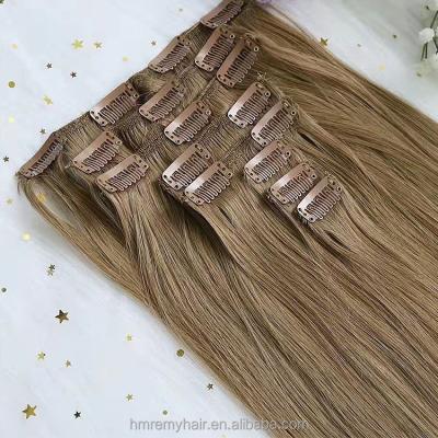 China Cuticle Aligned.No Gray Seamless Pu Skin Weft Clip in Seamless Double Weft PU Ins Clip Hair Extension Hair Extensions Pulled Skin Premium for sale