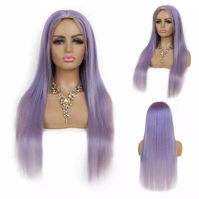 China Cheap Natural Blonde Purple Red Hair Wigs Cuticle Aligned Wig Headband.No Gray Wholesale Customized Cosplay Half for sale