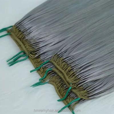 China 100% Brazilian/Indian/Russian/Chinese Virgin Hair Extension Cuticle Aligned.No Gray High Quality Factory Price Remy Hair Korean Knotted Thread Hair Extension for sale