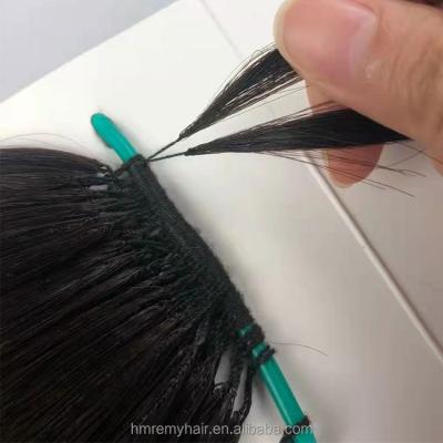 China Golden Blonde Invisible Soft Feather Cuticle Aligned.No Gray Xuchang Factory New Created Feather Shape Pure Handmade Feather Hair Extensions for sale