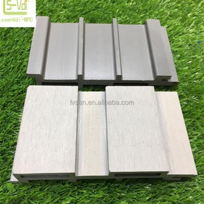 China Recycling 147X25Mm Wpc Wall Panel Wood Exterior Wall Plastic Composite Cladding for sale