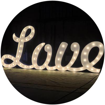 China Other 4-foot Letter Wholesale Wedding Decorative Lamp Marquee Letter 3-foot Led Large Numeral Giant Glow Letter Led Marquee for sale