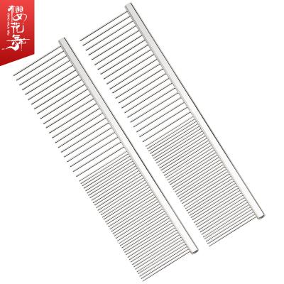 China Sustainable Cat Straight Comb Protect Your Pet's Skin Copper Handle Pet Beauty 1/2 Tooth Comb for sale