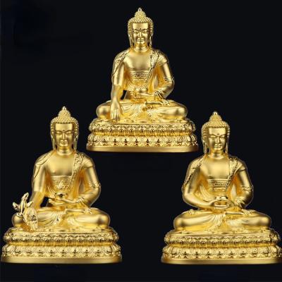 China China OEM ODM Copper Buddha Table Gold Sakyamuni Buddha Amida Bronze Statue For Living Room Decor for sale